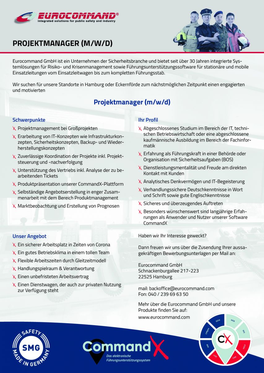 Projektmanager/in (m/wd)